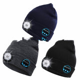 Bluetooth Headset Hat Led Luminous Wireless Music 0 - Tophatter Daily Deals