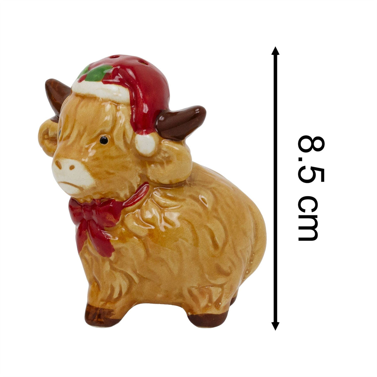 Christmas Highland Cow Salt & Pepper Shakers | Novelty Salt and Pepper Pots Salt and Pepper Shakers - Tophatter Daily Deals