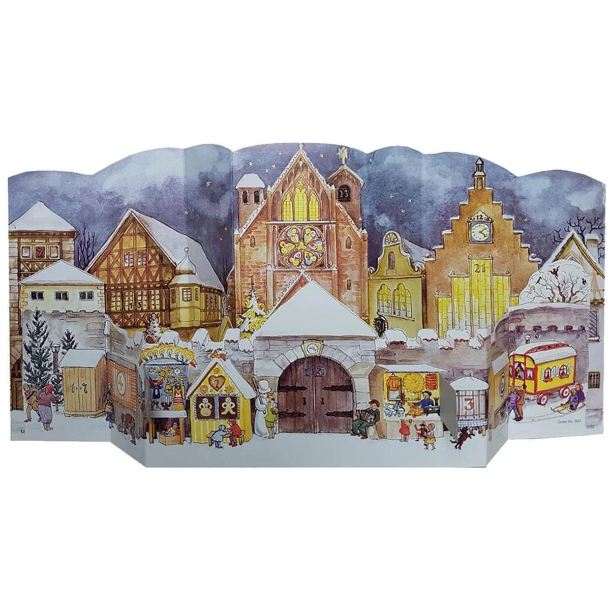 Cathedral Place | 3D Freestanding Traditional Christmas Paper Advent Calendar Advent Calendar - Tophatter Daily Deals