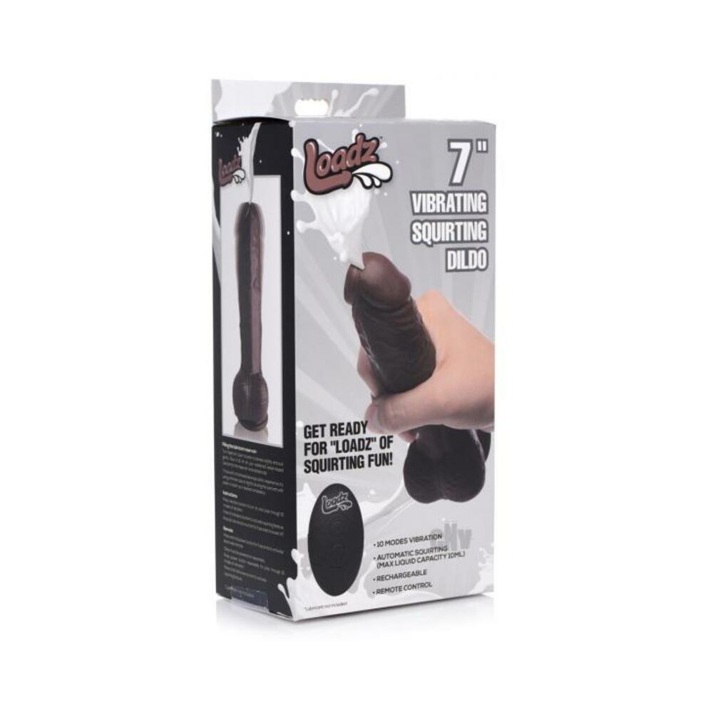 Loadz 8.5in Vibrating Dildo Squirting Dark - Tophatter Daily Deals