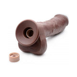 Loadz 8.5in Vibrating Dildo Squirting Dark - Tophatter Daily Deals