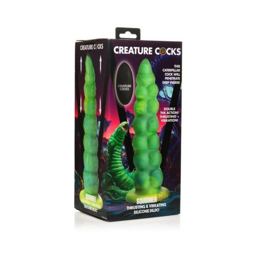 Squirmer Thrusting And Vibrating Silicone Dildo - Tophatter Daily Deals