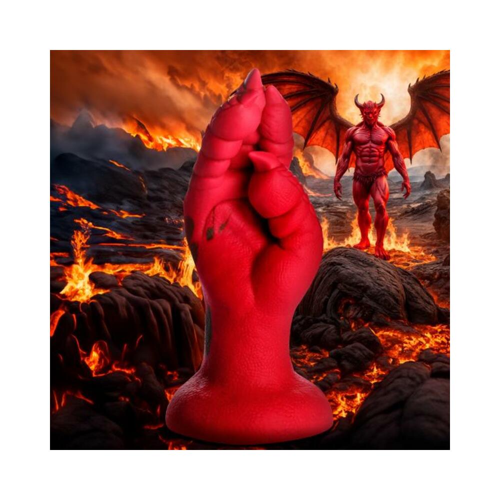 Demon Claw Fisting Silicone Dildo - Red - Tophatter Daily Deals