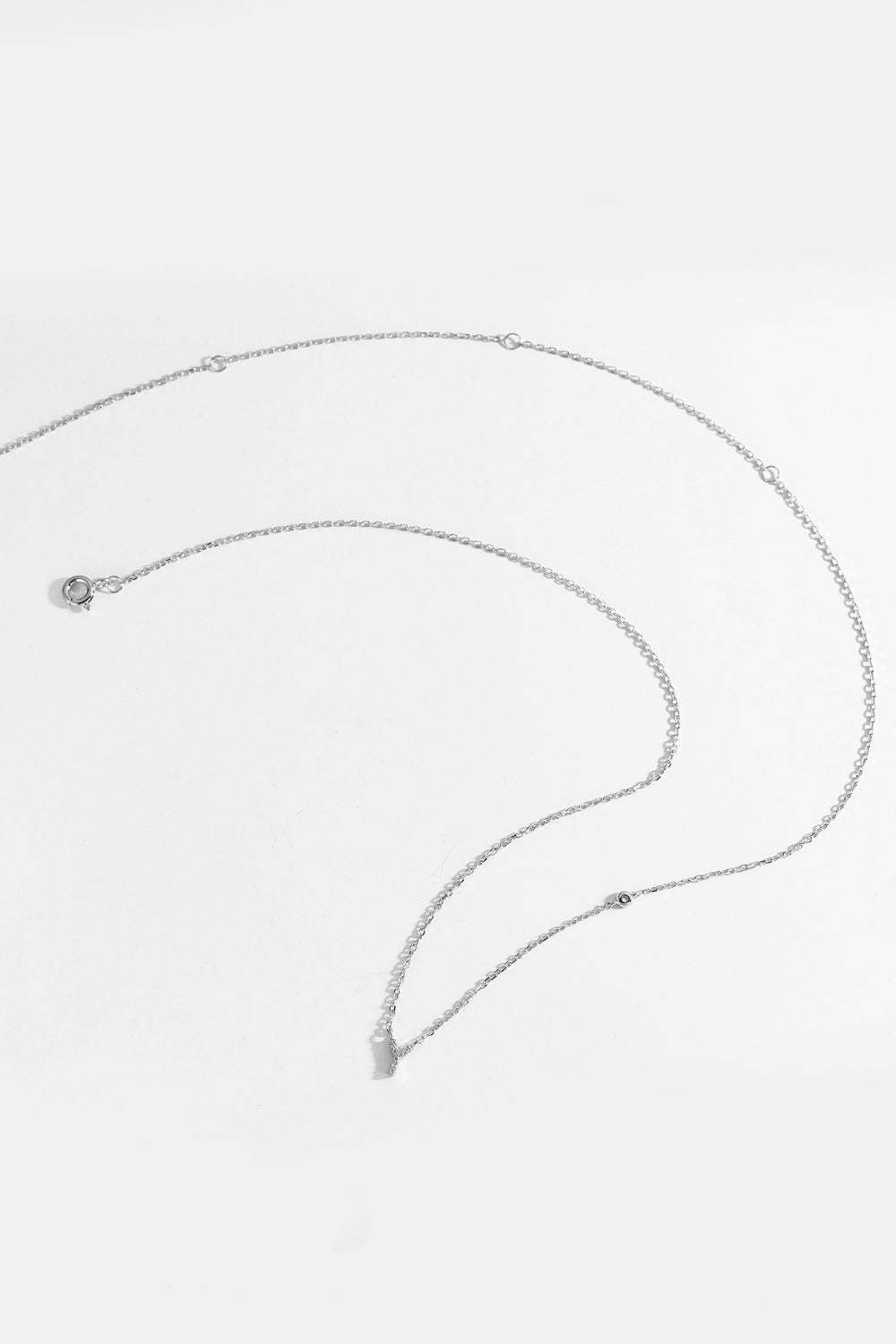 V To Z Zircon 925 Sterling Silver Necklace Necklaces - Tophatter Daily Deals