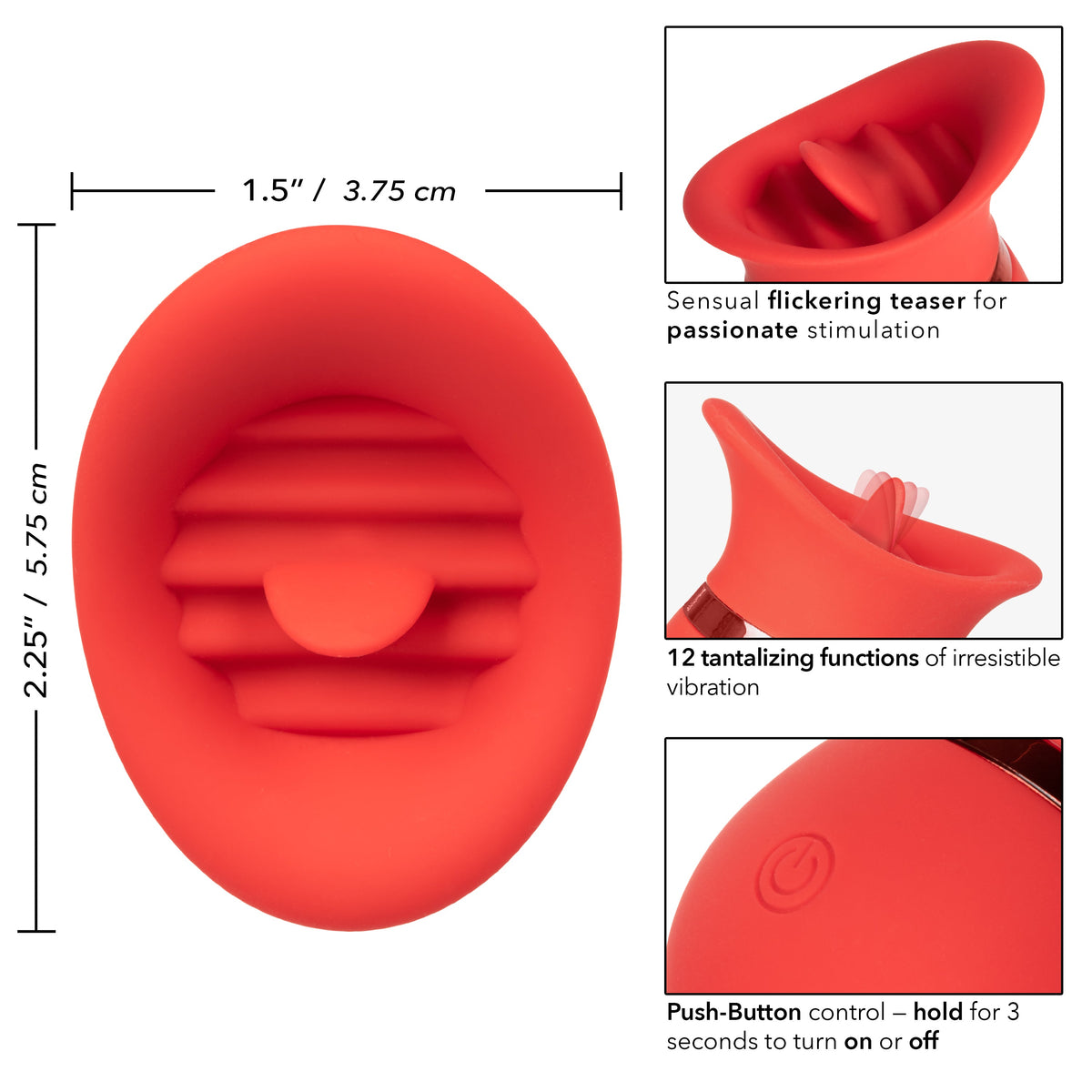 French Kiss Sweet Talker – Compact Massager with 12 Flickering Functions Vibrator > Vibrators > Finger Vibrators - Tophatter Daily Deals