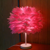 Bedroom Artistic Lamp Feather Table Lamp 0 - Tophatter Daily Deals