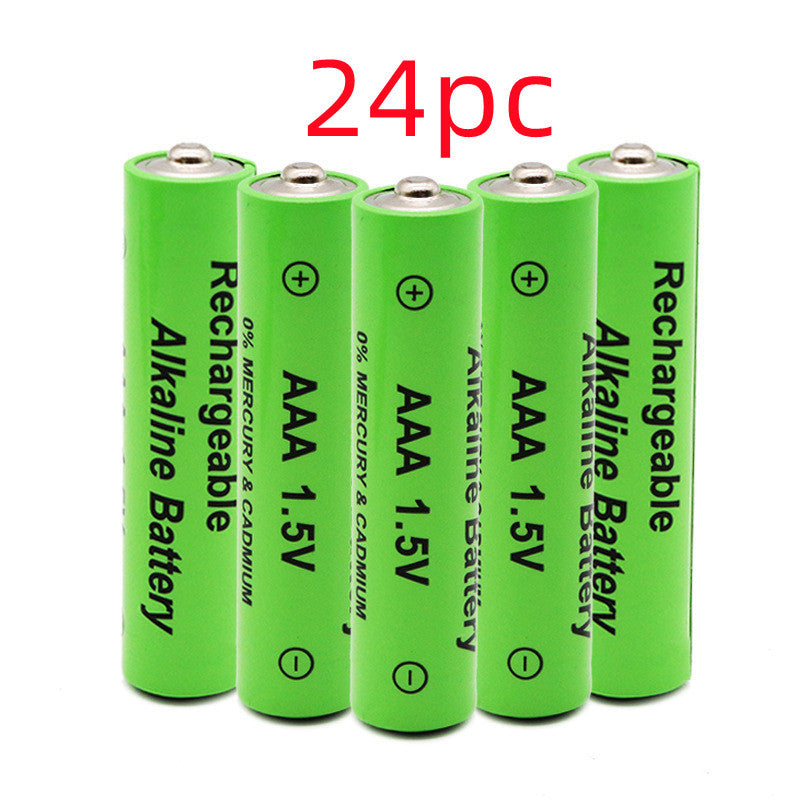 Alkaline Rechargeable Battery Industrial Grade 5 AA 1.5V AAA Green 24PCS 0 - Tophatter Daily Deals