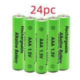 Alkaline Rechargeable Battery Industrial Grade 5 AA 1.5V AAA Green 24PCS 0 - Tophatter Daily Deals