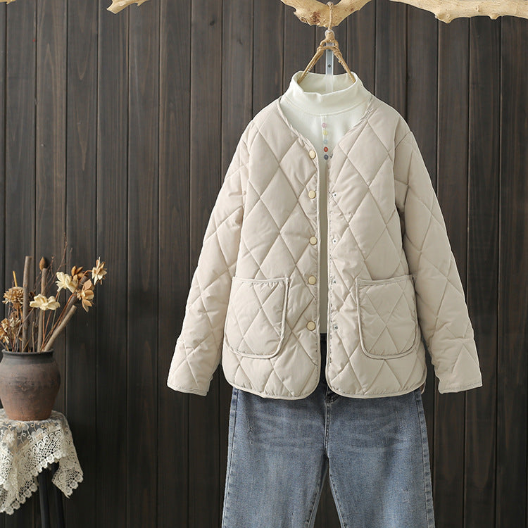 Lightweight Women’s Quilted Jacket - Button Front, Winter 3D Changing Face Moving Picture Frame - Tophatter Daily Deals