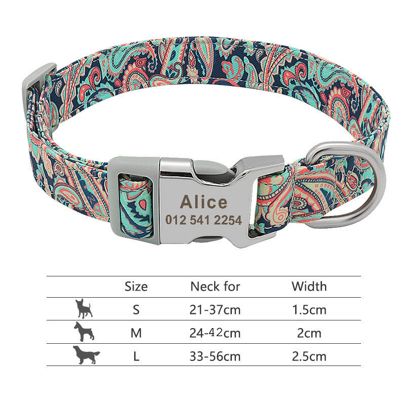 Adjustable Nylon Dog Collar Personalized Dogs Cat ID 217H6 7 - Tophatter Daily Deals