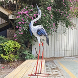 Crane Statues Iron Garden Decor (2pcs) Lawn Ornaments & Garden Sculptures - Tophatter Daily Deals