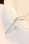 Cross Pendant 925 Sterling Silver Necklace Necklaces - Tophatter Daily Deals