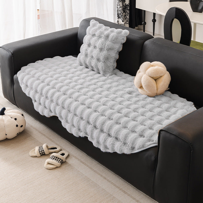 Autumn And Winter Thickening Irregular Sofa Cushion Light Gray 0 - Tophatter Daily Deals