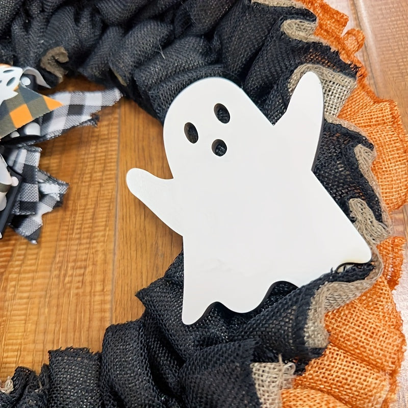 Halloween Wreath with Ribbons Bells and Bow Halloween - Tophatter Daily Deals