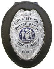 BBR-3 - Custom Cut Leather Belt Badge Holder - Tophatter's Weapons'N'Deals Badge Holders - Tophatter Daily Deals