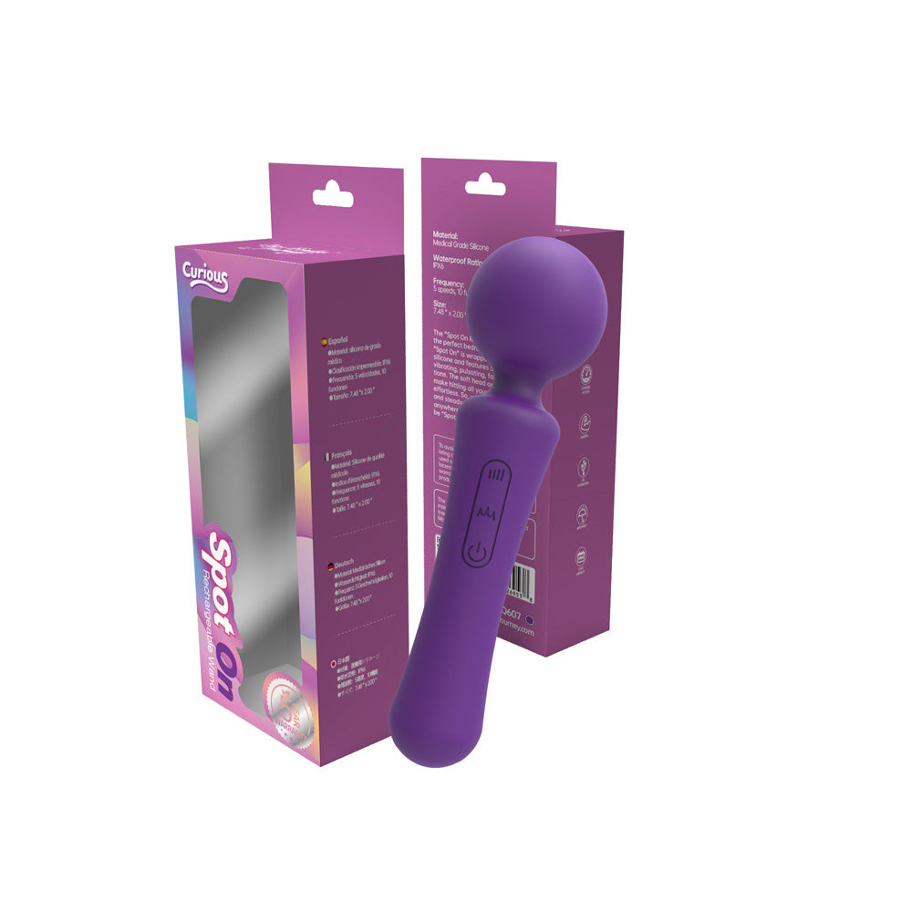 Curious Spot On Rechargeable Wand Purple - Tophatter Daily Deals