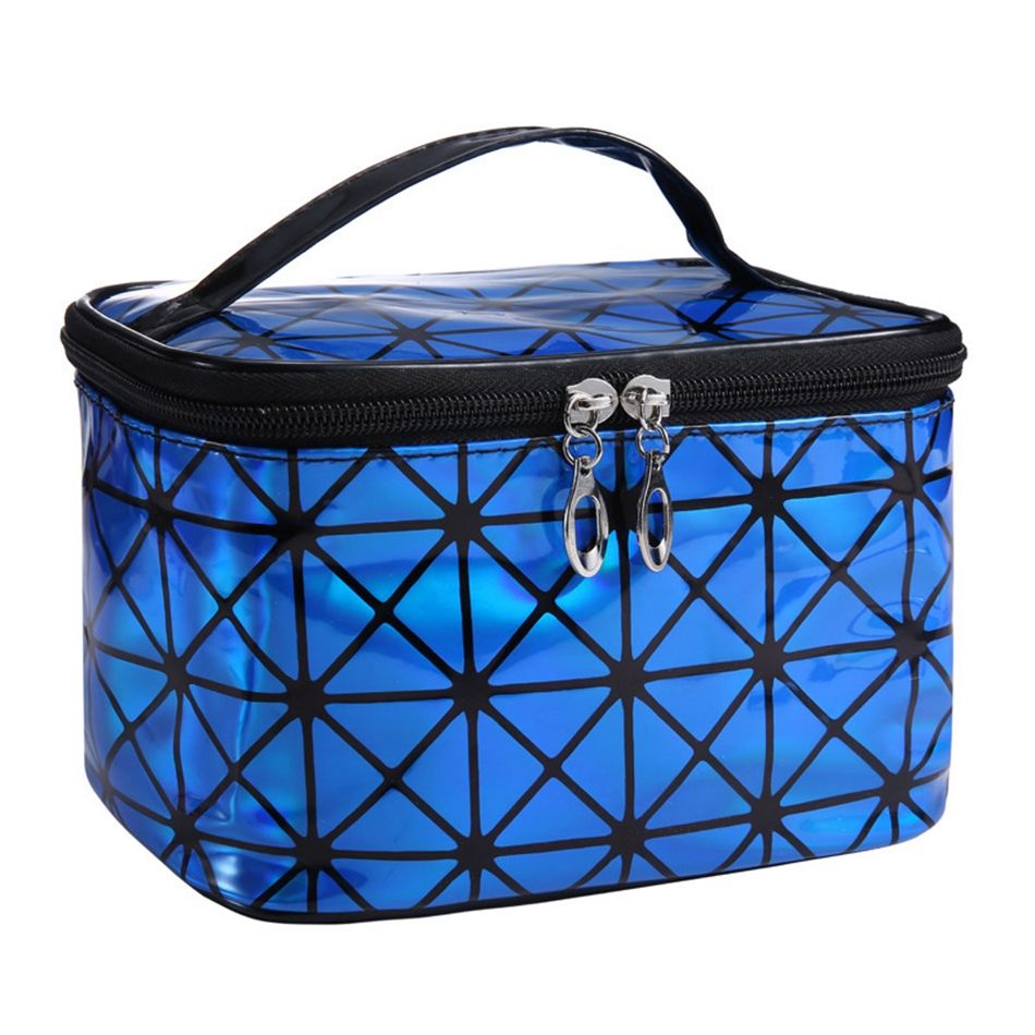 3D laser cosmetic bag Blue 0 - Tophatter Daily Deals