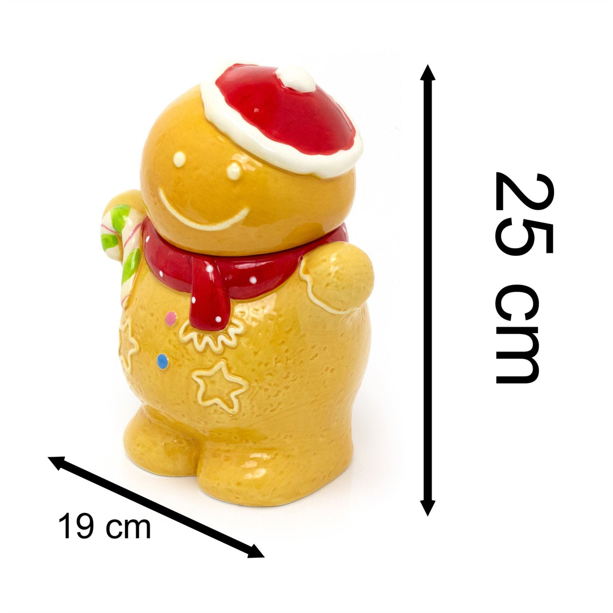 Christmas Gingerbread Storage Jar Ceramic Gingerbread Cookie Jar Biscuit Barrel - Boy Jar - Tophatter Daily Deals