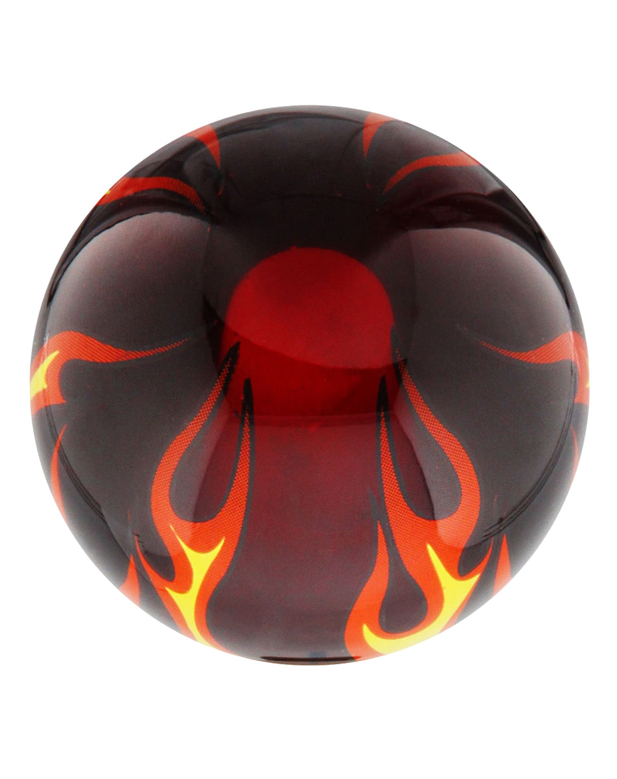 Burst of Flames Red Transparent Round Knob Cane w/ Custom Wood Shaft & Collar Skull Walking Canes Dragon Walking Canes - Tophatter Daily Deals