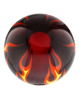 Burst of Flames Red Transparent Round Knob Cane w/ Custom Color Ash Shaft & Collar Skull Walking Canes Dragon Walking Canes - Tophatter Daily Deals