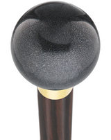Carbon Graphite Knob Cane - Personalize Wood Shaft & Collar Genuine Ebony (+$170.00) Ball Clock Handle Walking Canes - Tophatter Daily Deals