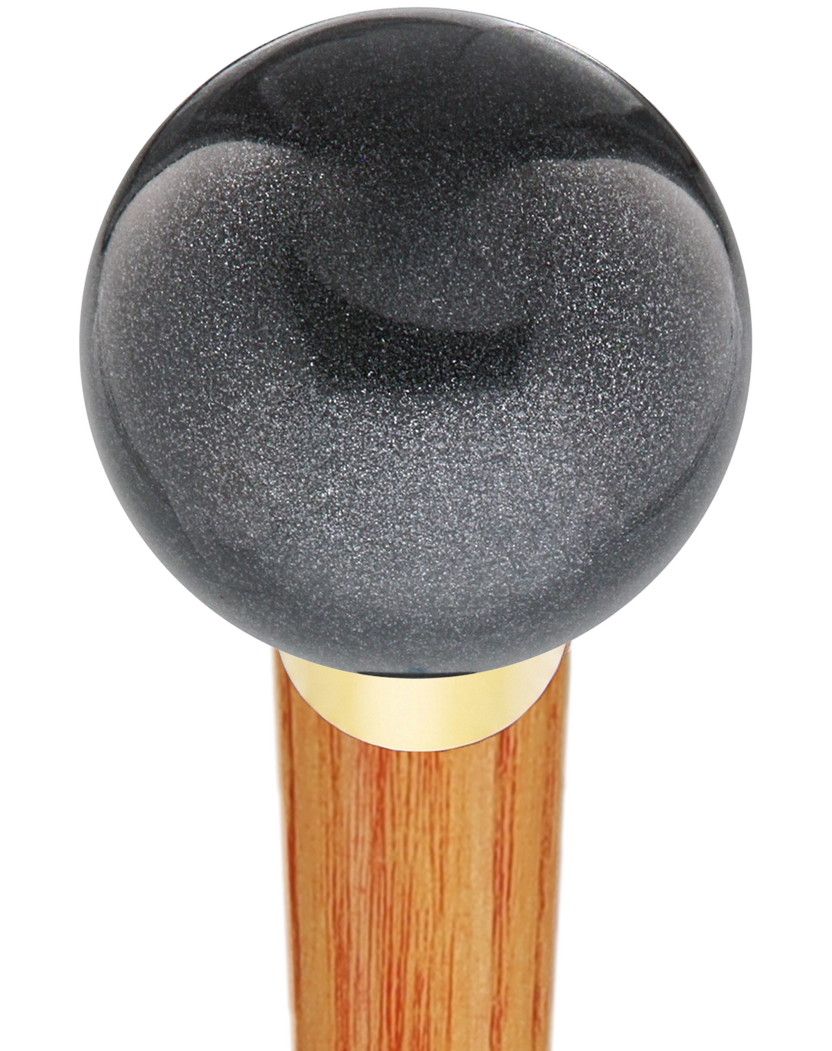 Carbon Graphite Round Knob Cane w/ Custom Color Ash Shaft & Collar Orange Ball Clock Handle Walking Canes - Tophatter Daily Deals