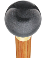 Carbon Graphite Round Knob Cane w/ Custom Color Ash Shaft & Collar Orange Ball Clock Handle Walking Canes - Tophatter Daily Deals