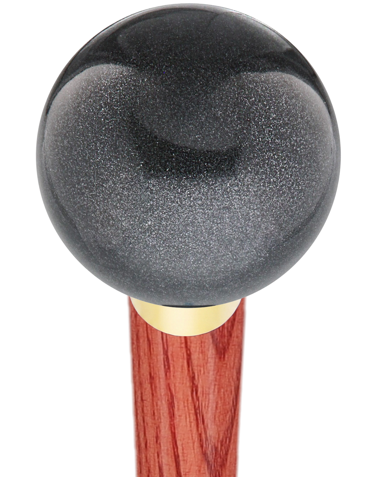 Carbon Graphite Round Knob Cane w/ Custom Color Ash Shaft & Collar Red Ball Clock Handle Walking Canes - Tophatter Daily Deals