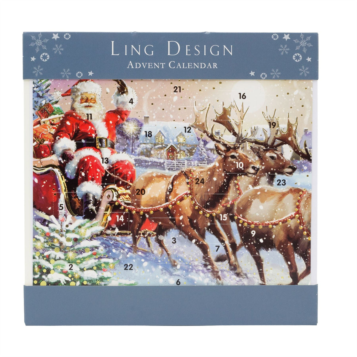 Santas Sleigh Christmas Advent Calendar | Traditional Picture Advent Calendar Advent Calendar - Tophatter Daily Deals