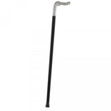 Cunningly Vicious Snake Nickel Plated Fritz Handle Cane w/ Custom Shaft & Collar Snake Walking Canes - Tophatter Daily Deals