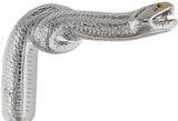 Cunningly Vicious Snake Nickel Plated Fritz Handle Cane w/ Custom Shaft & Collar Snake Walking Canes - Tophatter Daily Deals