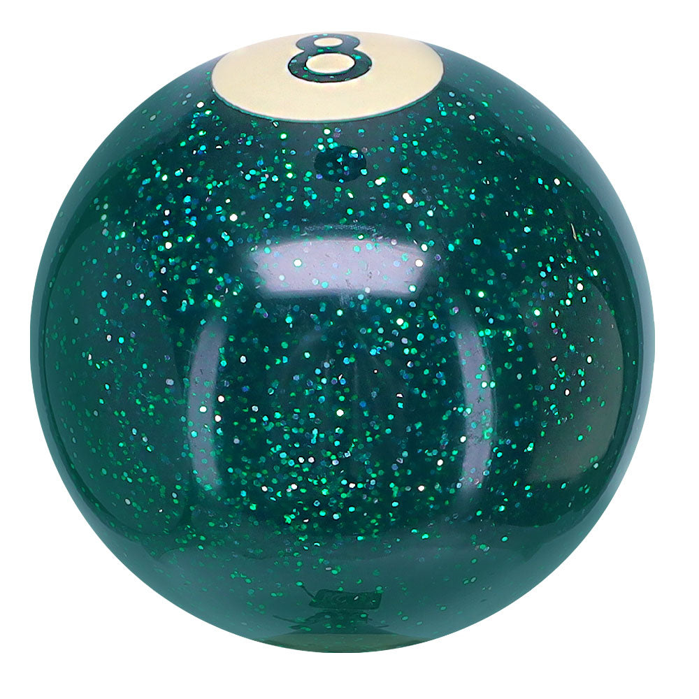 Green Sparkle 8 Ball Shift Knob Cane Cane w/ Custom Wood Shaft & Collar Billiard Walking Sticks - Tophatter Daily Deals
