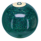 Green Sparkle 8 Ball Shift Knob Cane Cane w/ Custom Wood Shaft & Collar Billiard Walking Sticks - Tophatter Daily Deals