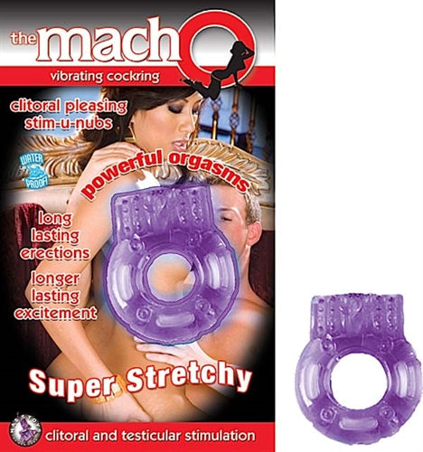 Macho Pulsating Silicone Cock Ring with Seven Vibration Modes > Cock Ring > Vibrating - Tophatter Daily Deals