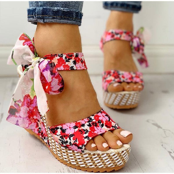 Bohemian high heel sandals 0 - Tophatter Daily Deals