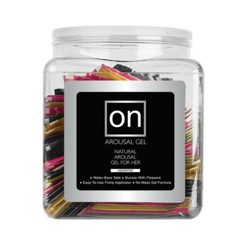 On For Her Arousal Gel Single Use 100 Packet Tub Asst. Flavor - Tophatter Daily Deals