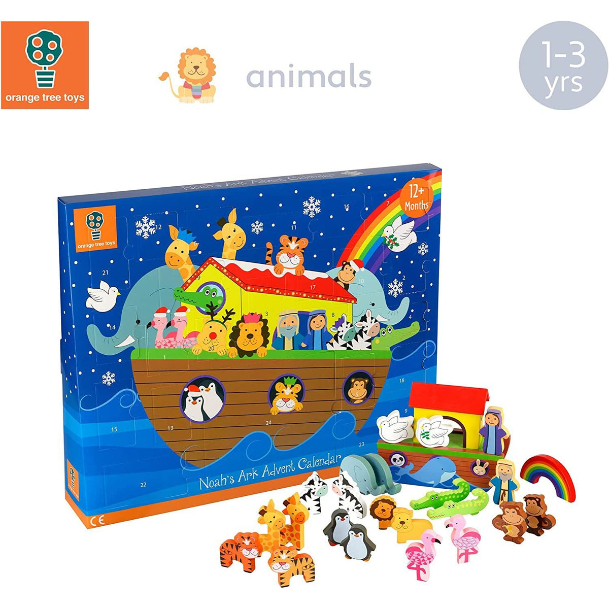 Children's Wooden Noah's Ark Christmas Advent Calendar | Wood Advent Calendar Advent Calendar For Kids | Noah's Ark Playset Advent Calendar Advent Calendar - Tophatter Daily Deals