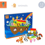 Children's Wooden Noah's Ark Christmas Advent Calendar | Wood Advent Calendar Advent Calendar For Kids | Noah's Ark Playset Advent Calendar Advent Calendar - Tophatter Daily Deals