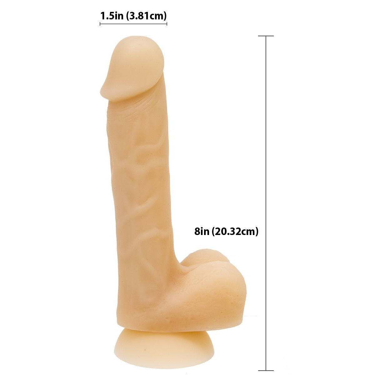 Addiction David Bendable 8" Silicone Dildo in Ivory Realistic Dildo - Tophatter Daily Deals