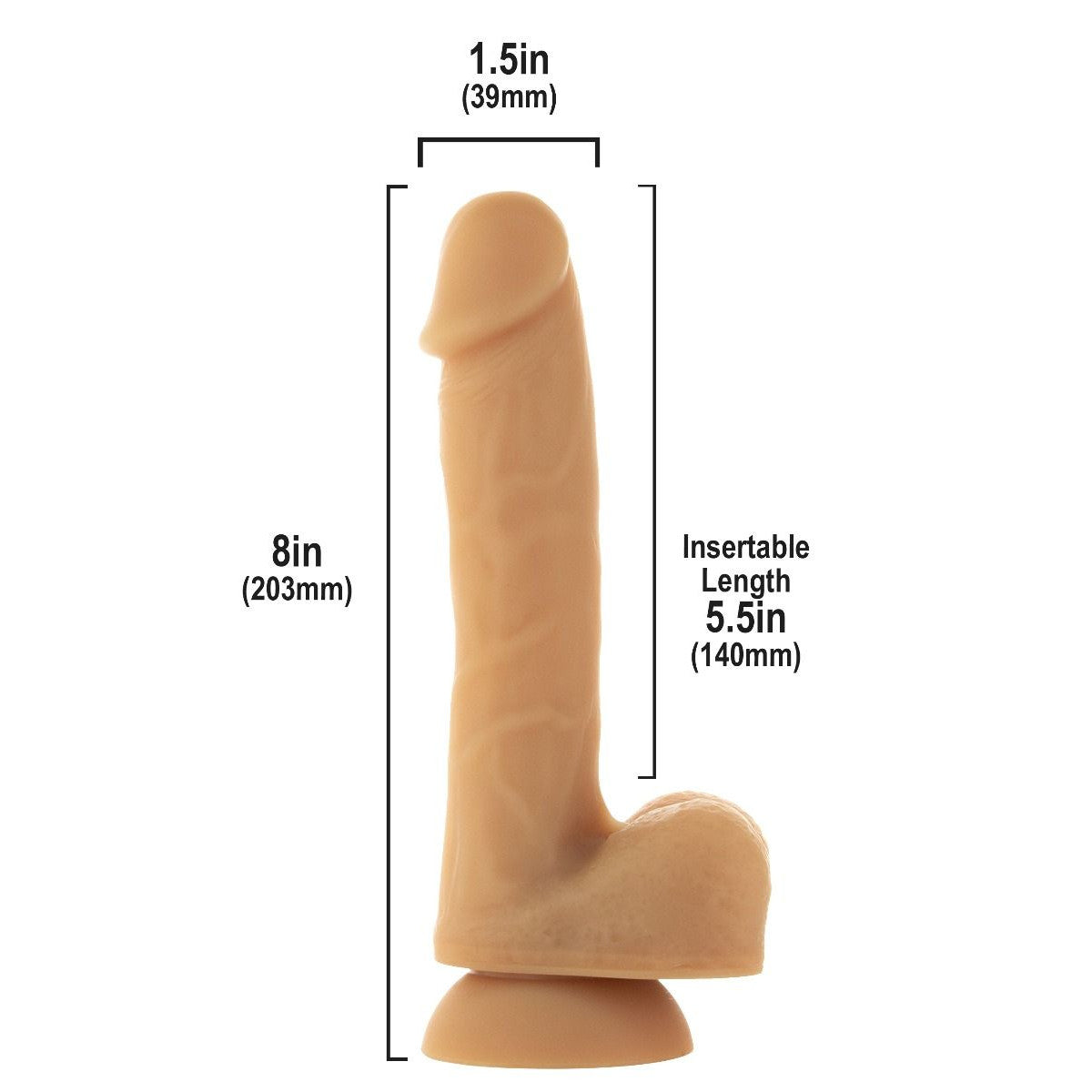 Addiction Andrew Bendable 8" Silicone Dildo in Caramel Realistic Dildo - Tophatter Daily Deals