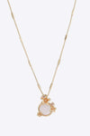 White Mother-Of-Pearl Flower Pendant Copper Necklace Gold One Size Necklaces - Tophatter Daily Deals