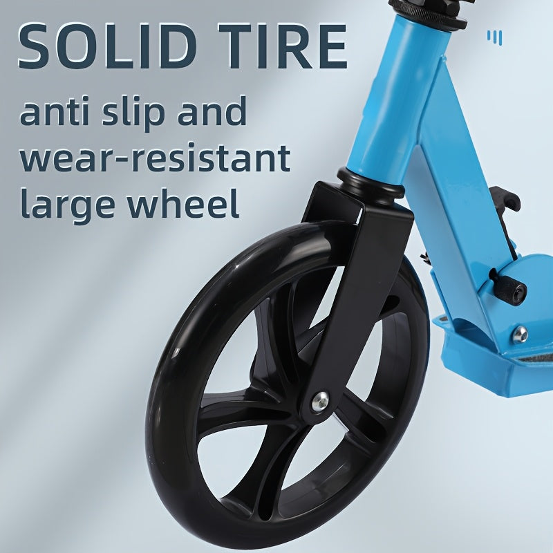 Adult Kick Scooter Foldable Iron Frame Suspension Brake Riding Scooters - Tophatter Daily Deals