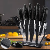 A Full Set Of Kitchen Knives 17 Stainless Steel Knives A 0 - Tophatter Daily Deals