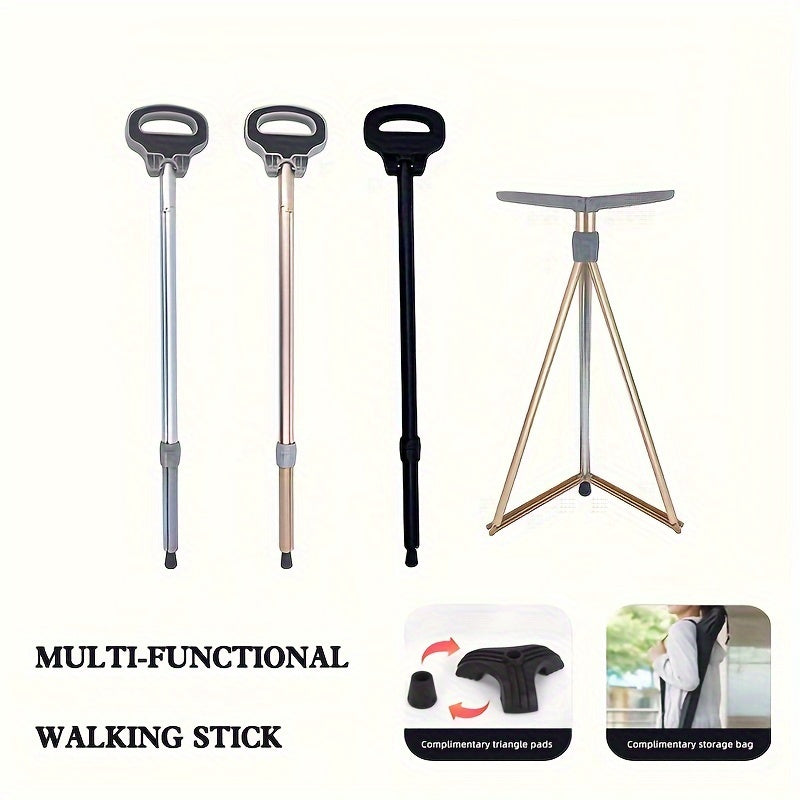 Portable Trekking Pole with Seat and Lock Camping & Hiking - Tophatter Daily Deals