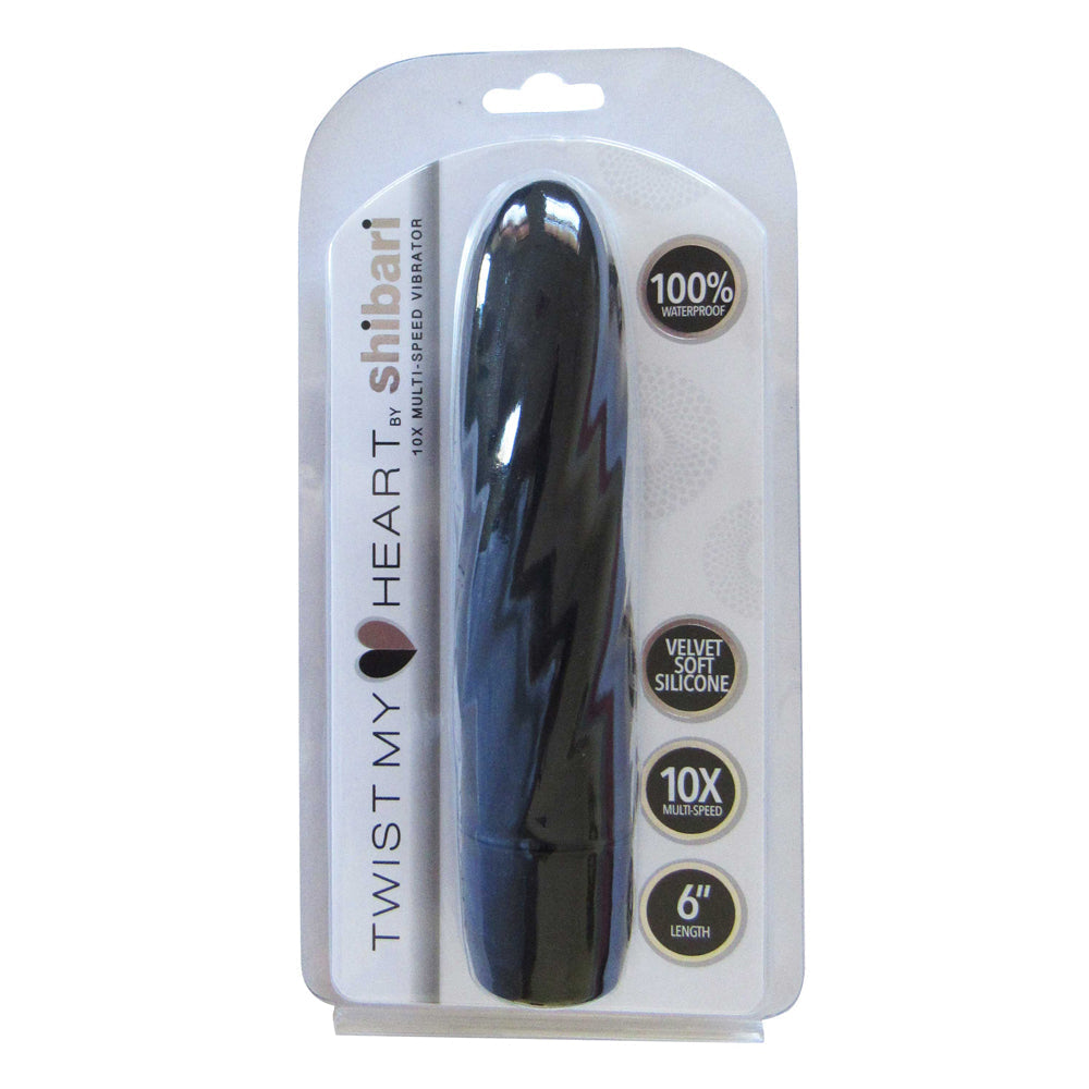 Shibari 6 Twist My Heart 10X Vibrator Black - Tophatter Daily Deals