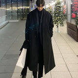 Warm Men's Trench Coat - Single-Breasted, Wool, Winter 3D Changing Face Moving Picture Frame - Tophatter Daily Deals