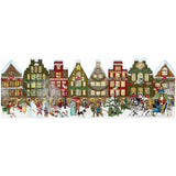 Deluxe Traditional Stand Up Card Advent Calendar Extra Large - Nostalgic Christmas Village Scene Advent Calendar - Tophatter Daily Deals