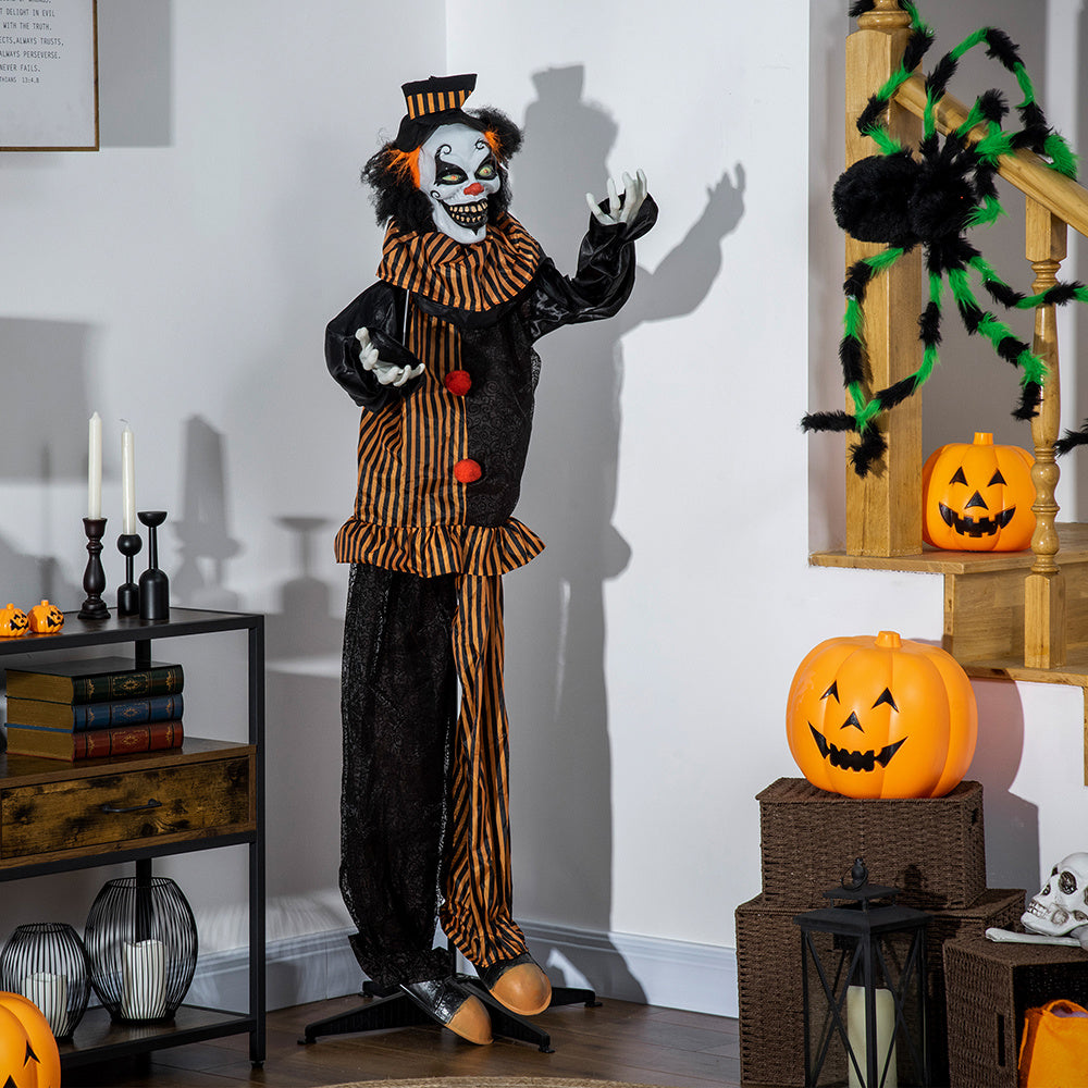 67 Inch Life Size Talking Clown Animatronic Halloween 3D Changing Face Moving Picture Frame - Tophatter Daily Deals