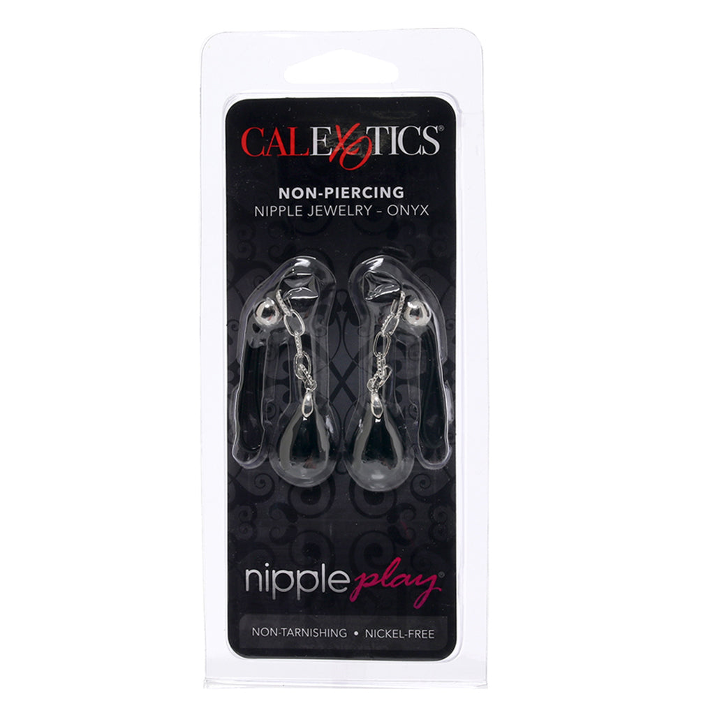 nipple play Non-Piercing Nipple Jewelry in Onyx - Tophatter's Adult Products Bondage and Fetish > Nipple Stimulators & Clamps - Tophatter Daily Deals