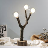 Branch Creative Personality Small Table Lamp Three lamp holder with leather Push Button Switch 220V US 0 - Tophatter Daily Deals